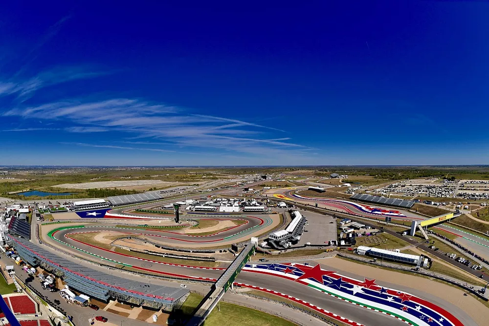 An aerial view of the Circuit of the Americas