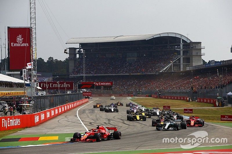 Sebastian Vettel, Ferrari SF71H, Valtteri Bottas, Mercedes AMG F1 W09, Kimi Raikkonen, Ferrari SF71H, Max Verstappen, Red Bull Racing RB14, Nico Hulkenberg, Renault Sport F1 Team R.S. 18