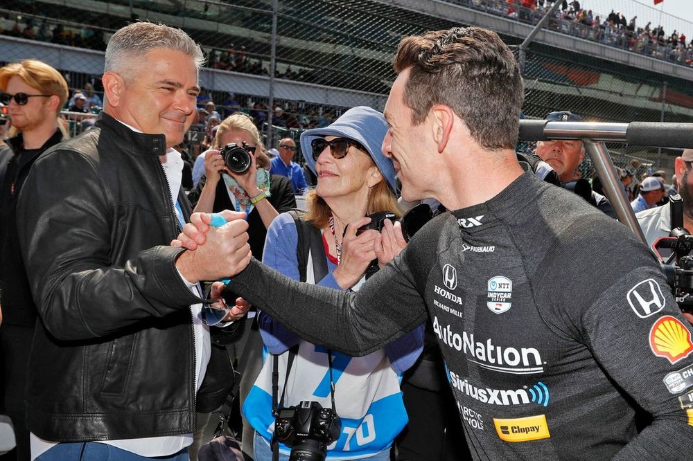 Simon Pagenaud, Meyer Shank Racing Honda and Gil de Ferran