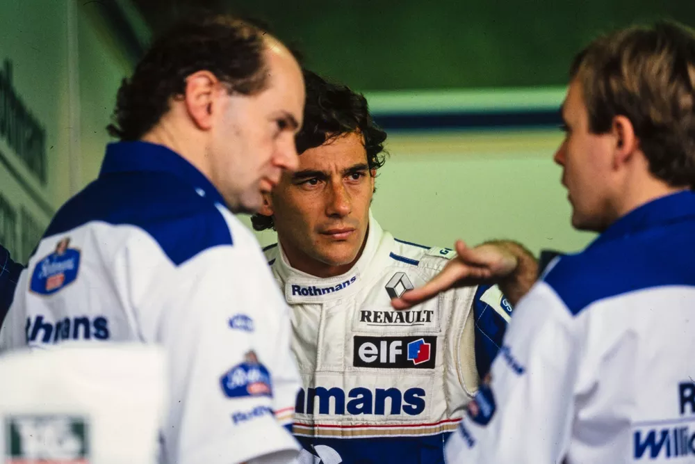 Ayrton Senna, Adrian Newey e David Brown, Williams