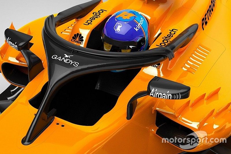 McLaren MCL33 halo with Gandys logo