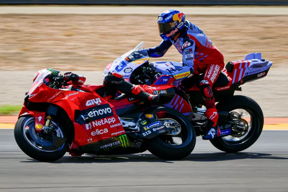 Francesco Bagnaia, Ducati Team, Alex Marquez, Gresini Racing crash