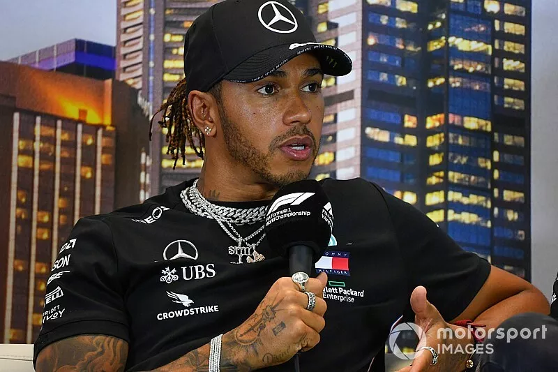 Lewis Hamilton, Mercedes-AMG Petronas F1, en conf&eacute;rence de presse