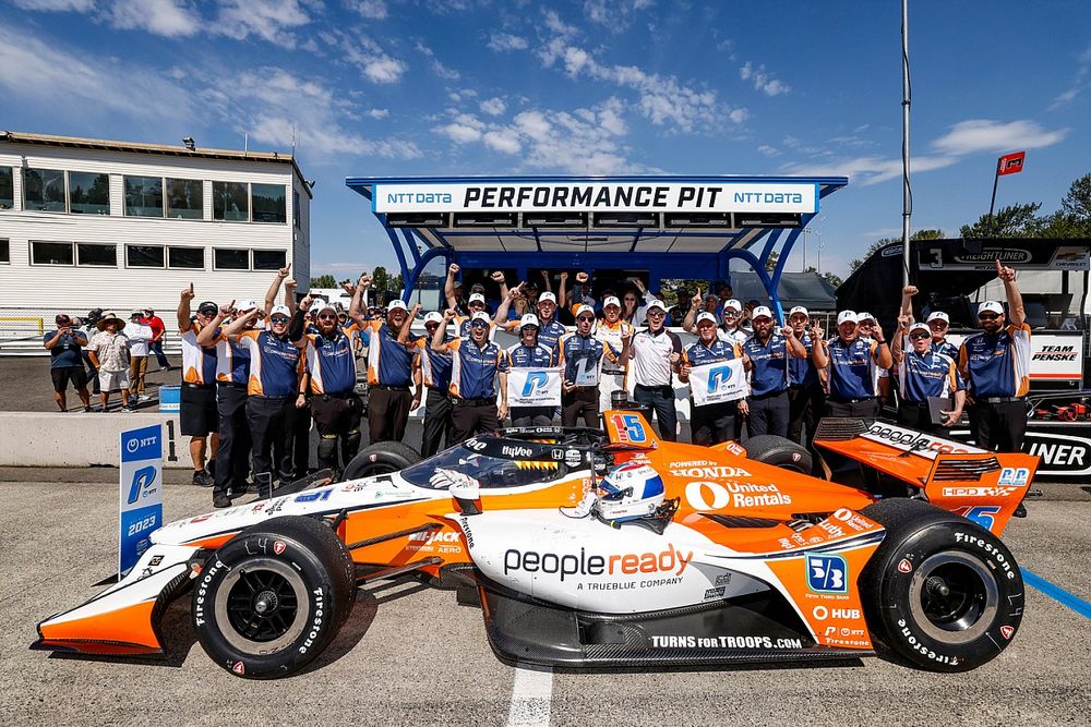 Ganador de la pole Graham Rahal, Rahal Letterman Lanigan Racing Honda