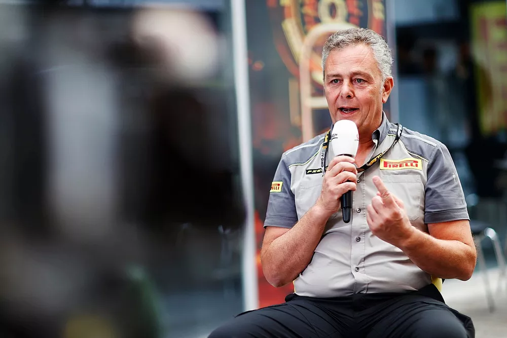 Mario Isola, Racing Manager di Pirelli Motorsport, parla con la stampa 