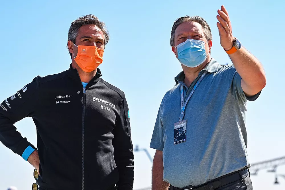 Jamie Reigle, CEO of Formula E, Zak Brown, McLaren