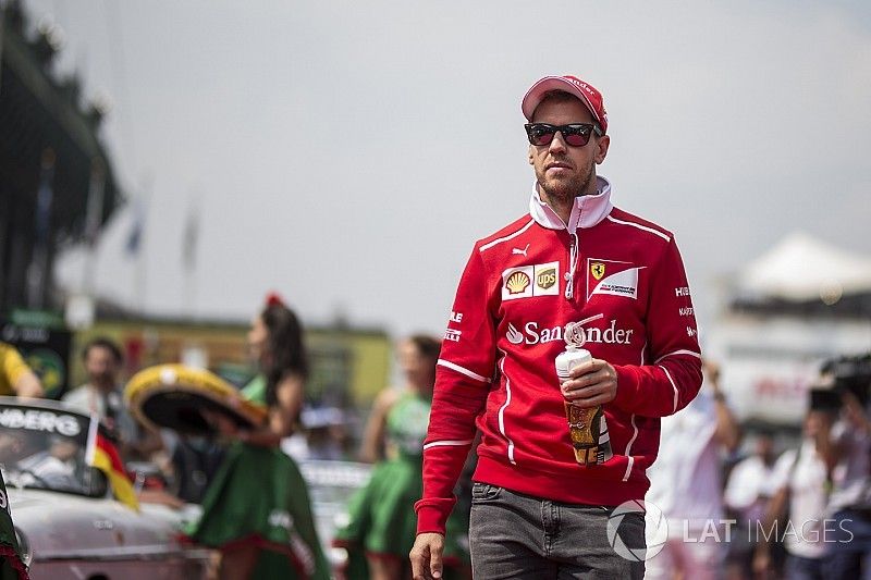 Sebastian Vettel, Ferrari on the drivers parade