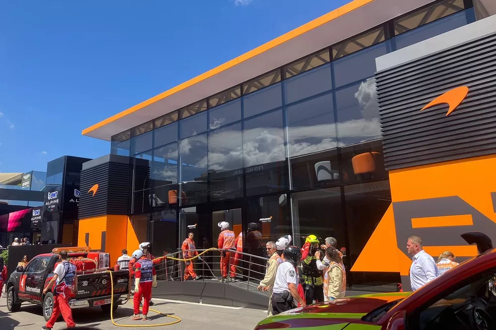 Fire alarm at the McLaren Hospitality