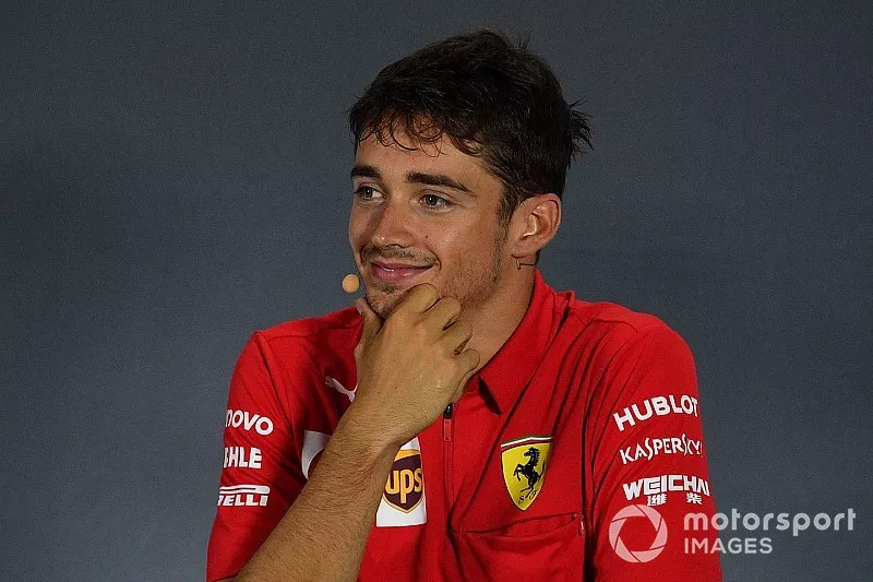 Charles Leclerc, Ferrari, 1st position, in the Press Conference