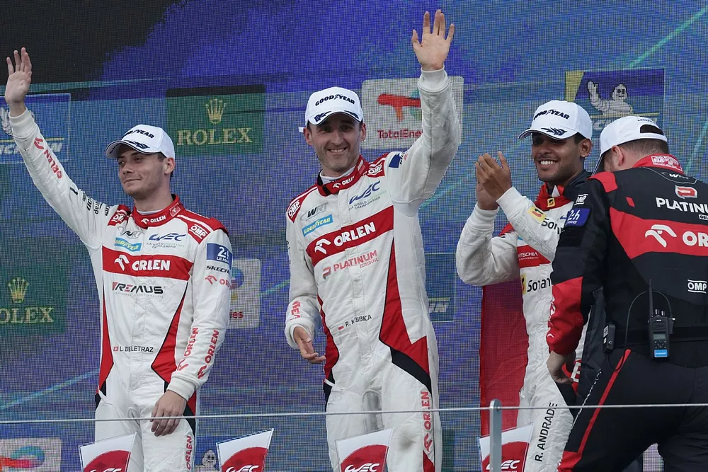 Podium: #41 Team WRT Oreca 07 - Gibson: Rui Andrade, Robert Kubica, Louis Deletraz