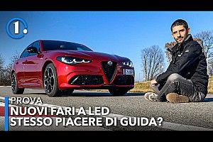 Alfa Romeo Giulia 2023, la prova con i nuovi fari a LED