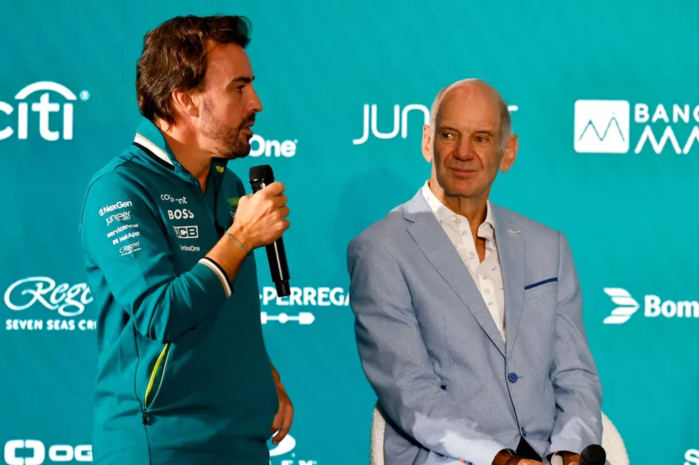 Fernando Alonso, Aston Martin F1 Team, and Adrian Newey
