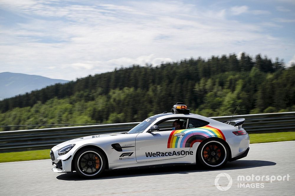 Saftey Car with We Race As One Logo