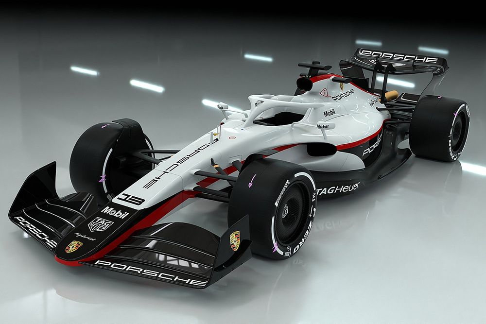 Render del coche de F1 de Porsche