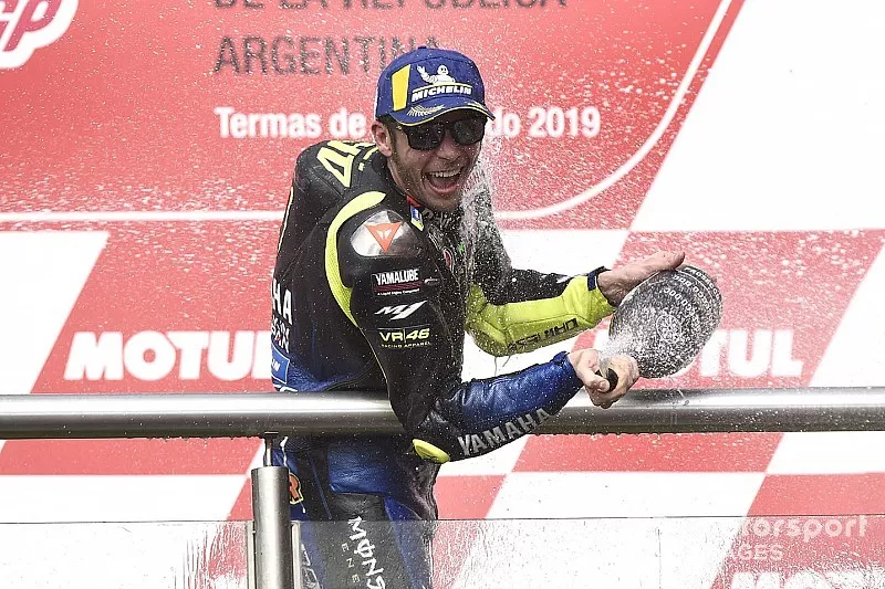 Podium: second place Valentino Rossi, Yamaha Factory Racing