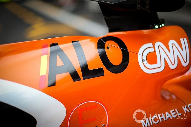 El detalle de la carrocer&iacute;a de Fernando Alonso, McLaren MCL32