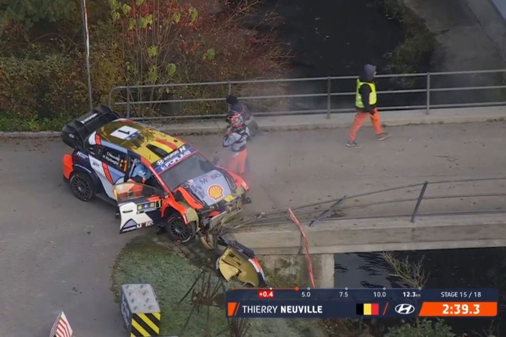 Accidente de Thierry Neuville, Martijn Wydaeghe, Hyundai World Rally Team Hyundai i20 N Rally