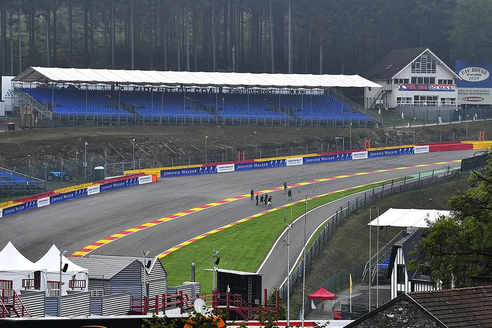 A scenic view of Eau Rouge