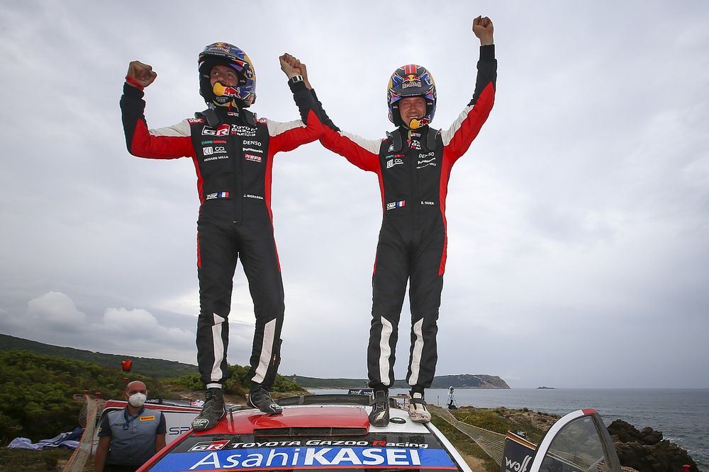 Los ganadores: S&eacute;bastien Ogier, Julien Ingrassia, Toyota Gazoo Racing WRT Toyota Yaris WRC