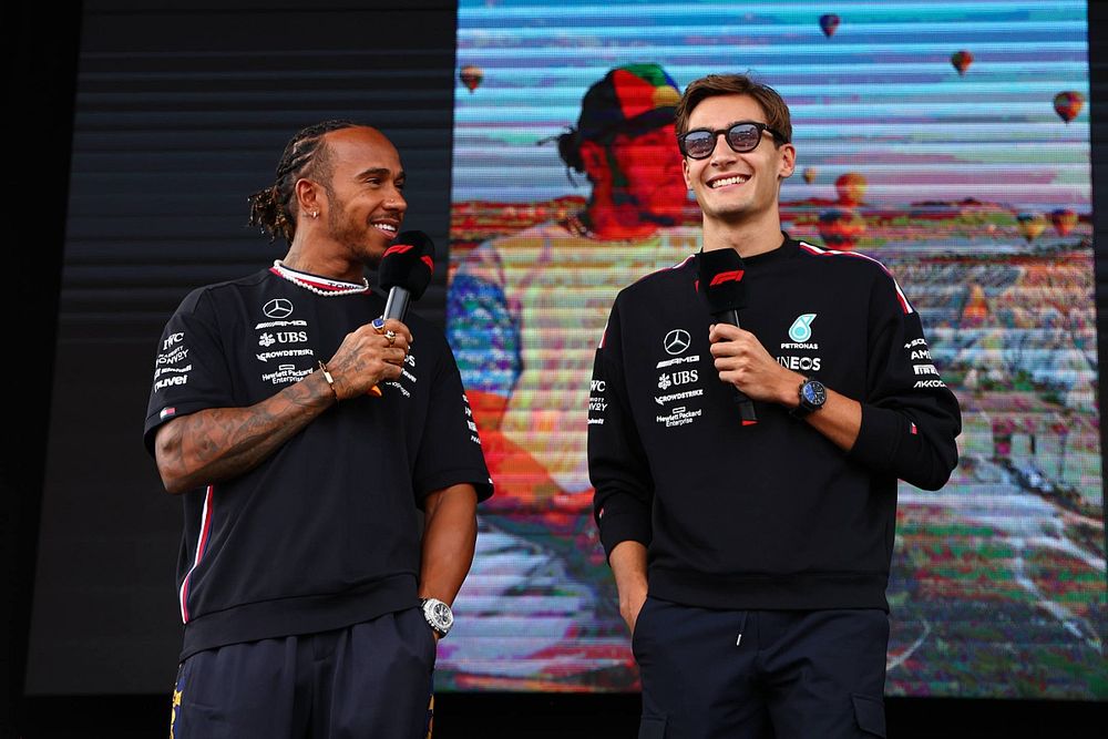 Lewis Hamilton, Mercedes-AMG, George Russell, Mercedes-AMG