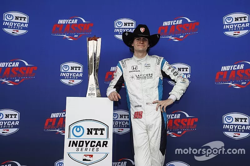 Race Winner Colton Herta, Harding Racing