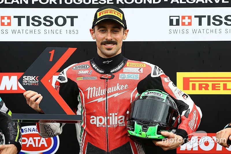 Portimao WSBK: Laverty grabs first Aprilia pole since 2015