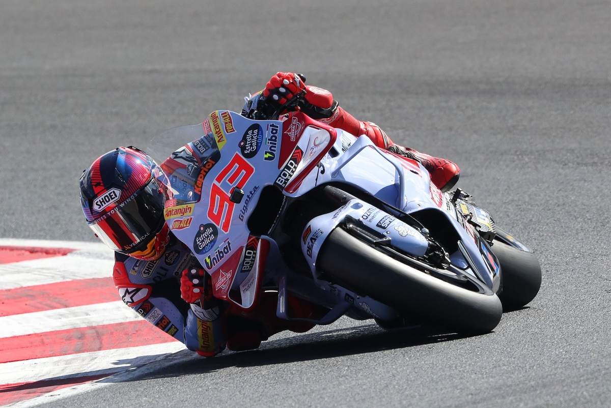 MotoGP Emilia Romagna GP Marquez snatches top spot on drying track in FP1