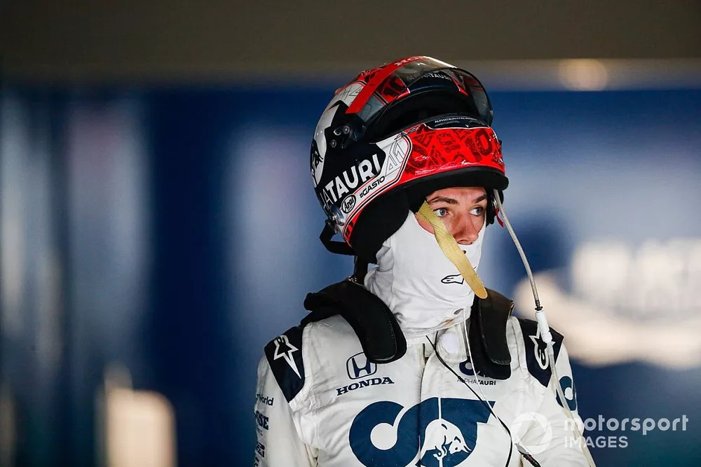 Pierre Gasly, AlphaTauri, nel Parc Ferme