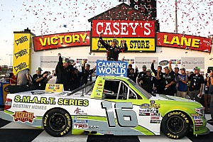 Brett Moffitt endures last-lap dive-bomb by Gragson to win at Iowa