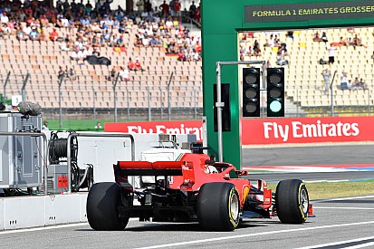 Ferrari mit neuem Auspuff-System in Hockenheim
