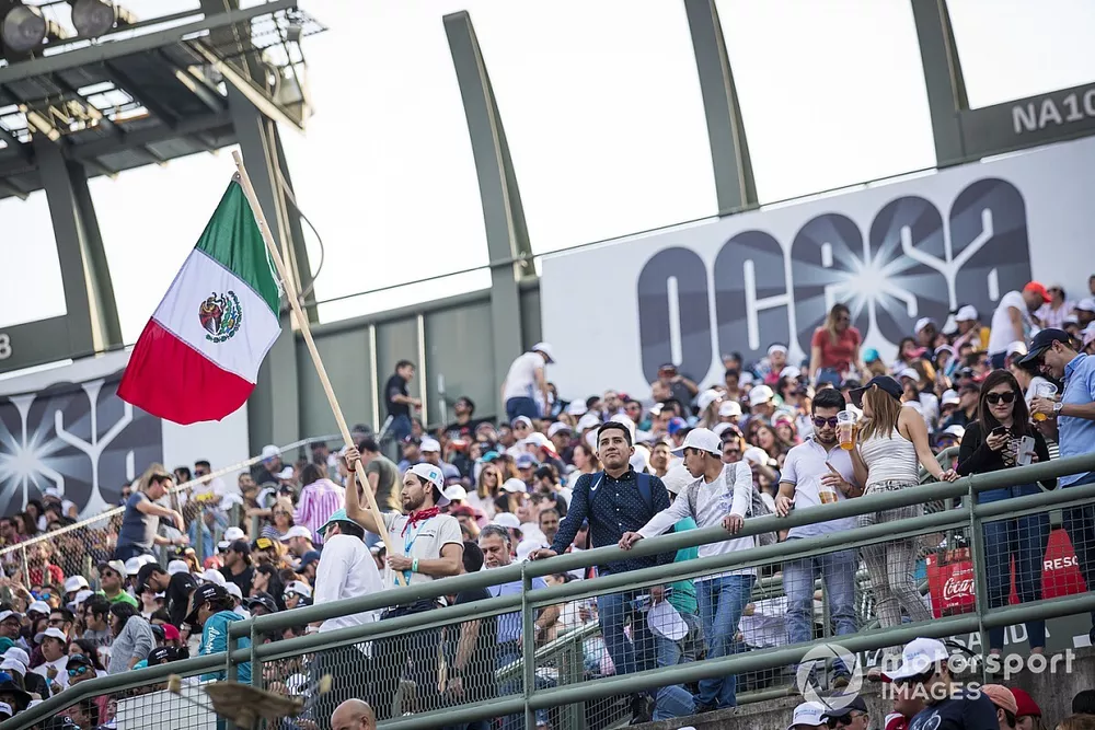 Fans in the grandstand