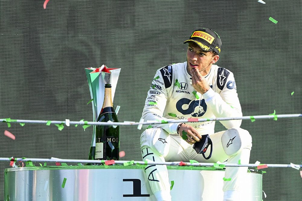 ミニチャンプス アルファタウリホンダ ガスリー 2020イタリアGP 優勝マシン ミニチャンプス 1/43 アルファタウリ ホンダ AT01 2020 F1 イタリアGP