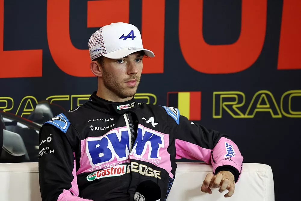 Pierre Gasly, Alpine F1 Team, 3ª posición, en la rueda de prensa posterior al Sprint