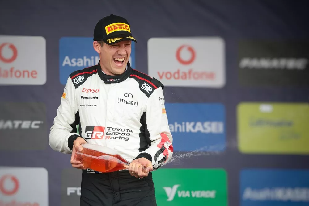 Podium: Winner S&eacute;bastien Ogier, Toyota Gazoo Racing WRT