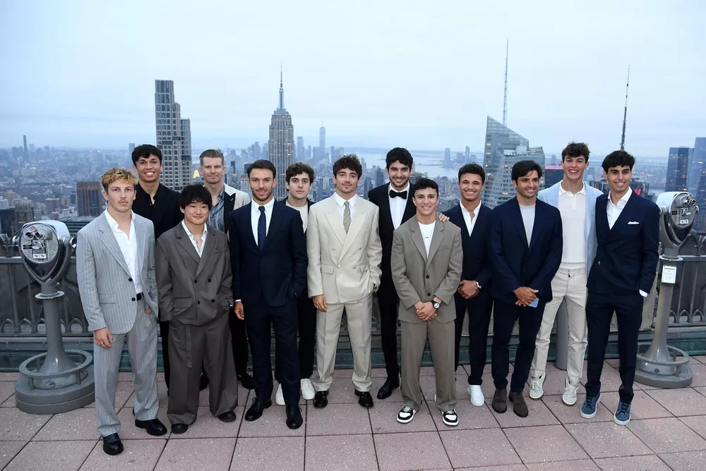 The drivers visit the Rockefeller Center after the World Premiere of F1 The Movie