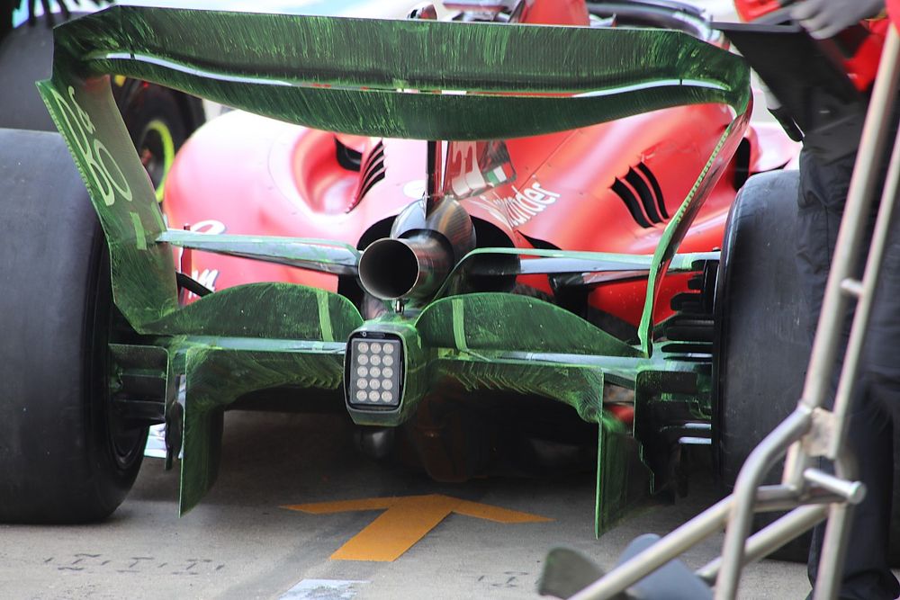 Ferrari SF-23 detalle del difusor trasero