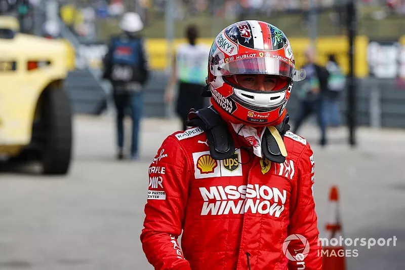 Charles Leclerc, Ferrari SF90, victime d'un probl&egrave;me m&eacute;canique