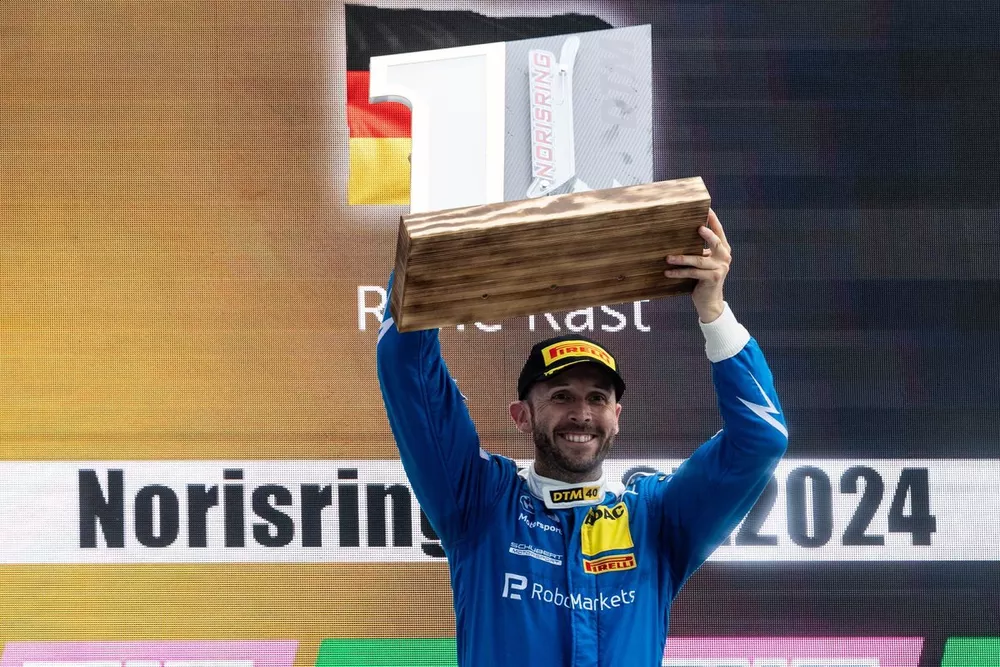 Podium: Race winner Ren&eacute; Rast, Schubert Motorsport
