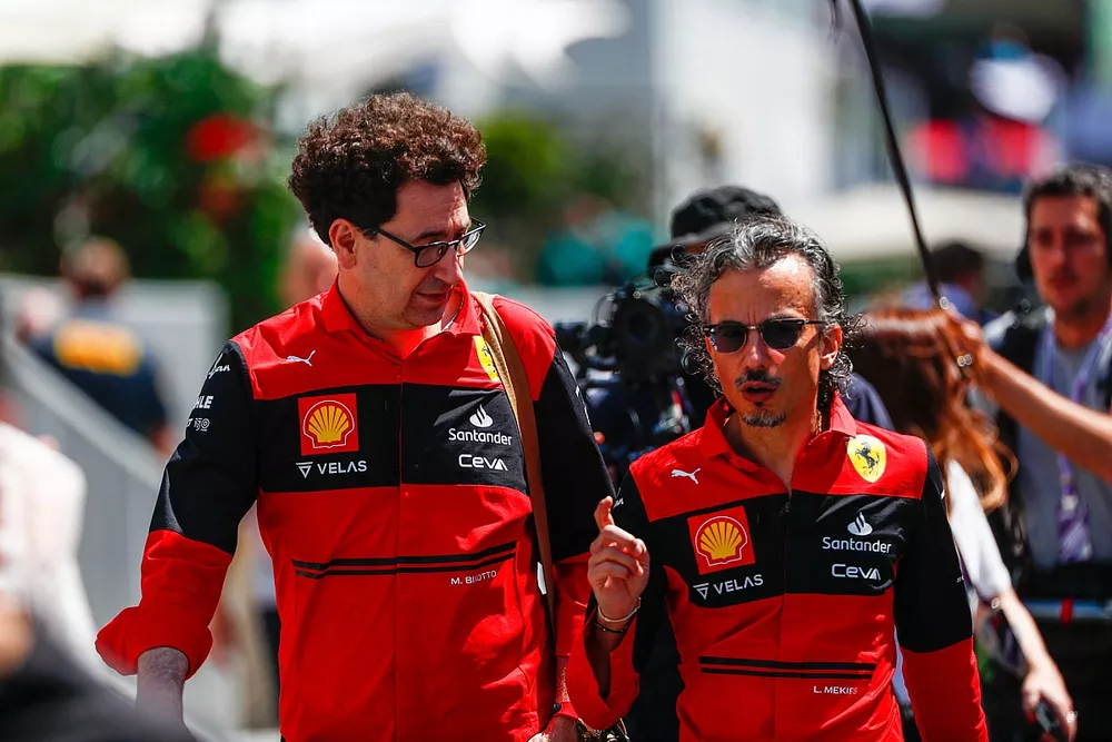 Mattia Binotto, Team Principal, Ferrari, Laurent Mekies, Racing Director, Ferrari