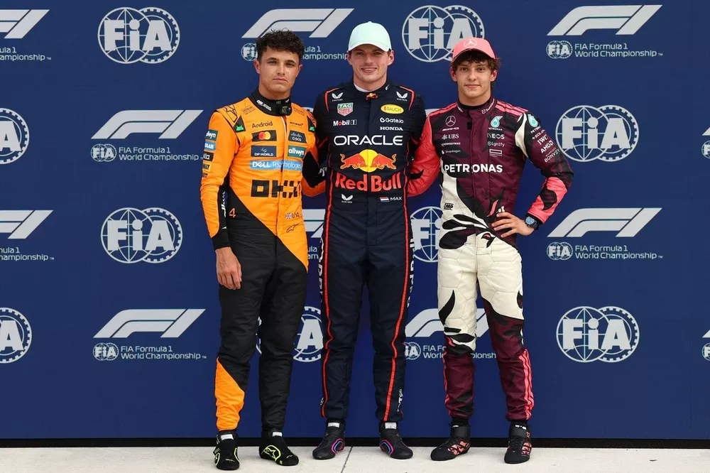 Lando Norris, McLaren, Max Verstappen, Red Bull Racing, Andrea Kimi Antonelli, Mercedes
