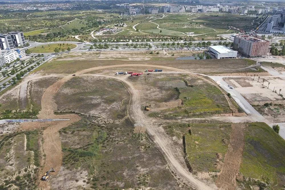 Les travaux de construction du circuit de Madrid