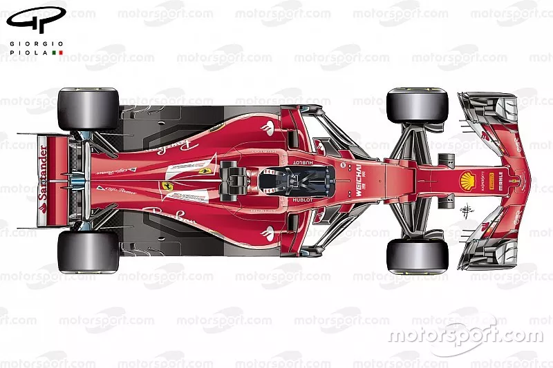 Vue de dessus de la Ferrari SF70H