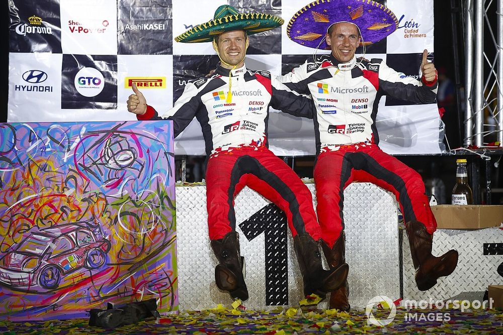 Podium: Winner S&eacute;bastien Ogier, Julien Ingrassia, Toyota Gazoo Racing WRT Toyota Yaris WRC
