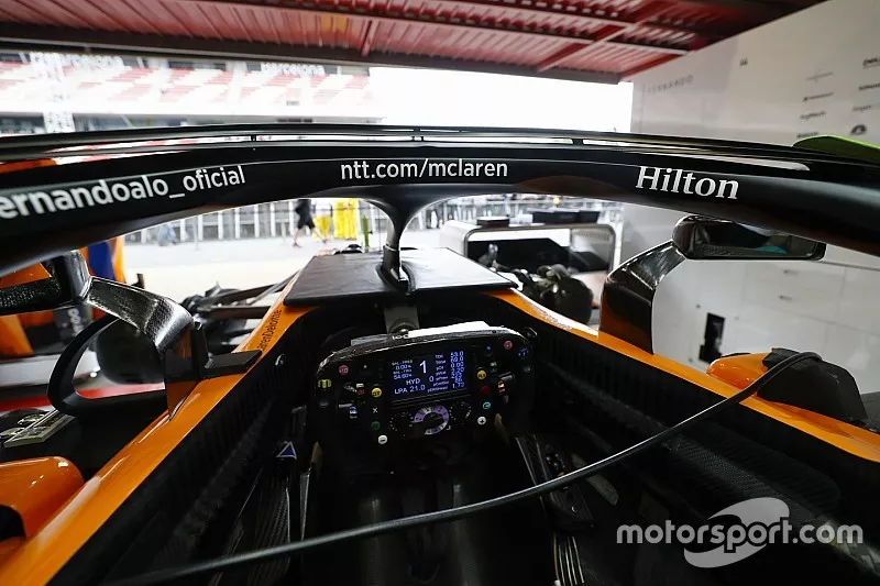Cockpit et halo de la McLaren MCL33 de Fernando Alonso