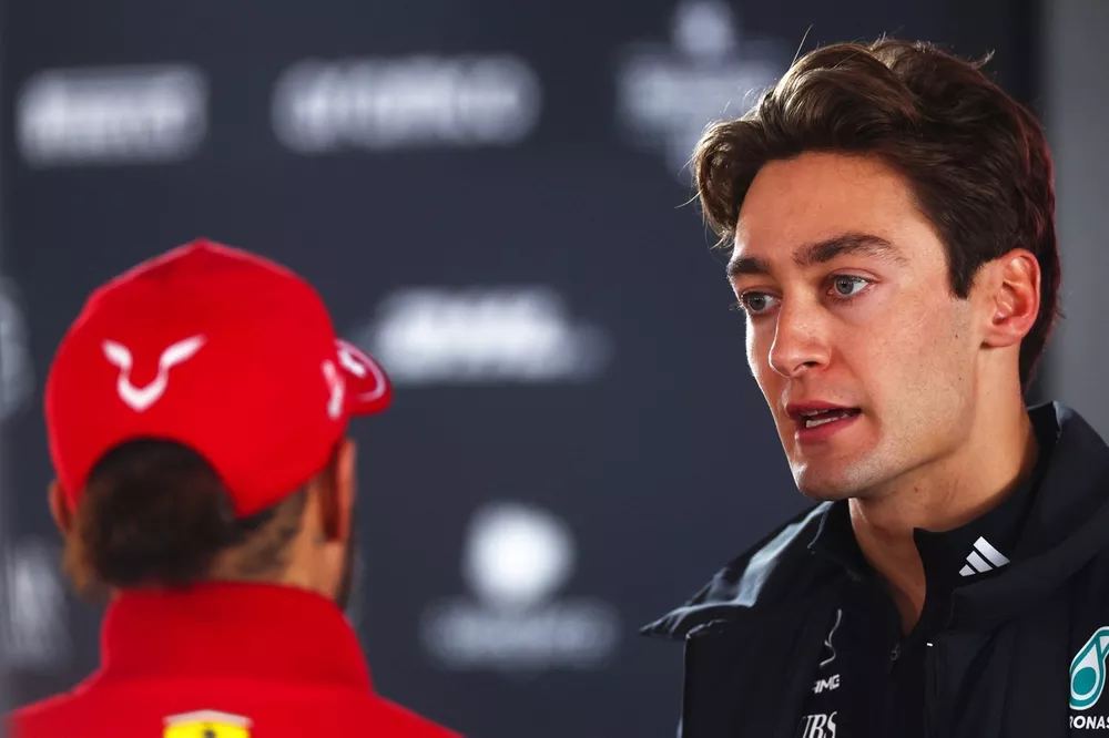 Lewis Hamilton, Ferrari, George Russell, Mercedes