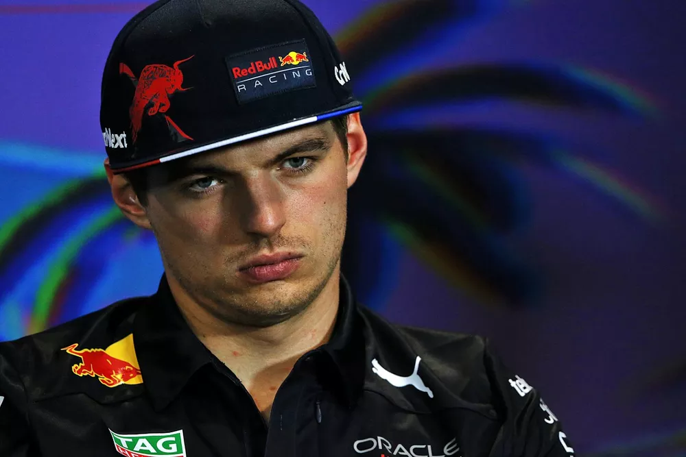 Max Verstappen, Red Bull Racing, in the drivers Press Conference