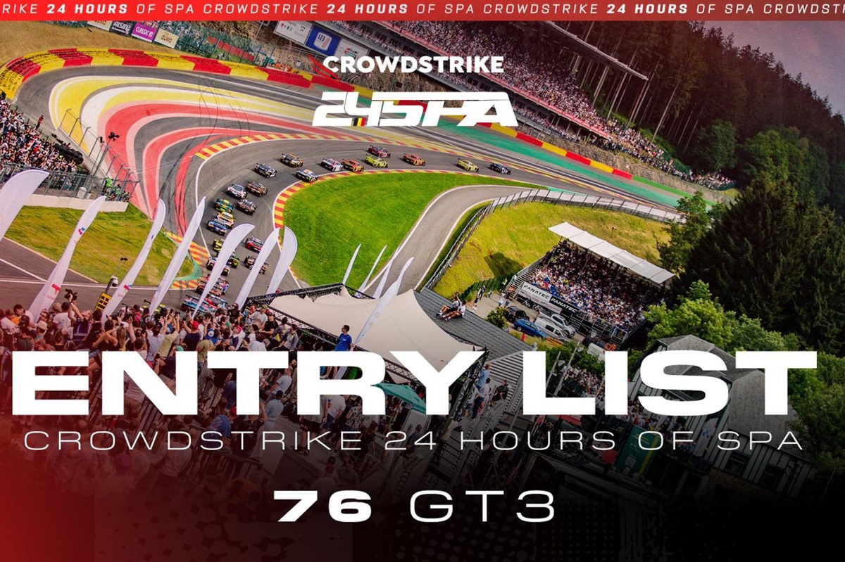 GTWC | Una 24h di Spa piena di record: 76 GT3 iscritte nel 2025