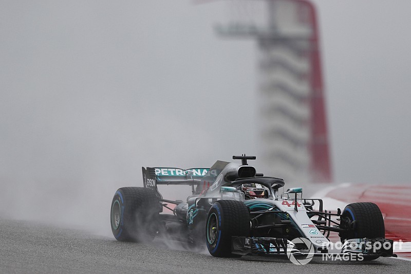 Amerika GP 1. antrenman: Yağmur altında Hamilton lider