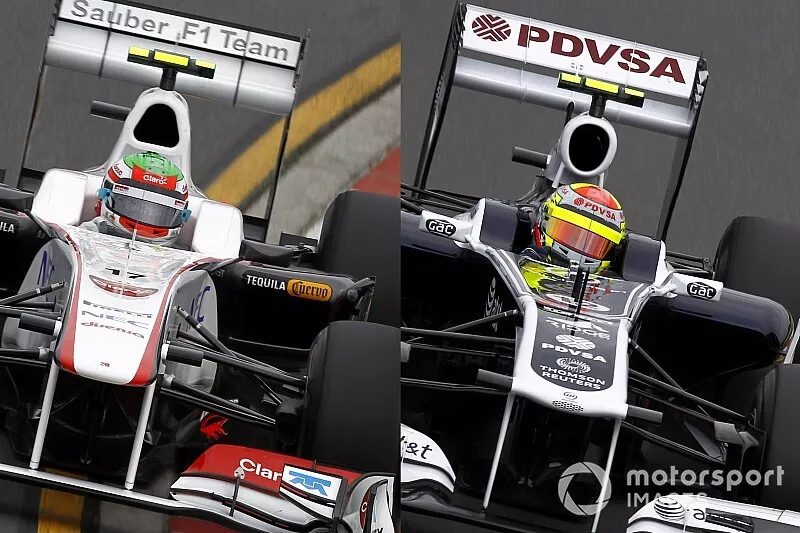 Sergio P&eacute;rez, Sauber C30, Pastor Maldonado, Williams F1 Team