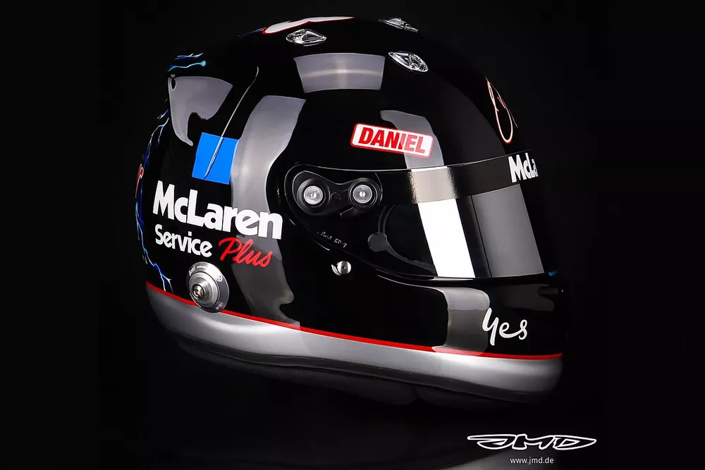 Casco especial de Daniel Ricciardo, McLaren para el GP de Estados Unidos
